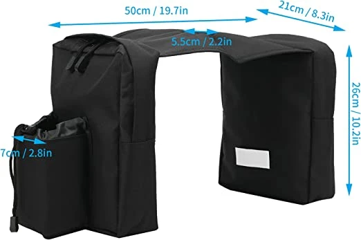 Waterproof Oxford Universal ATV Tank Saddle Bag Motorcycle Panniers - Luggage Storage Left for Quad Bike Snowmobile Scooter Best Motorcycle Backpack