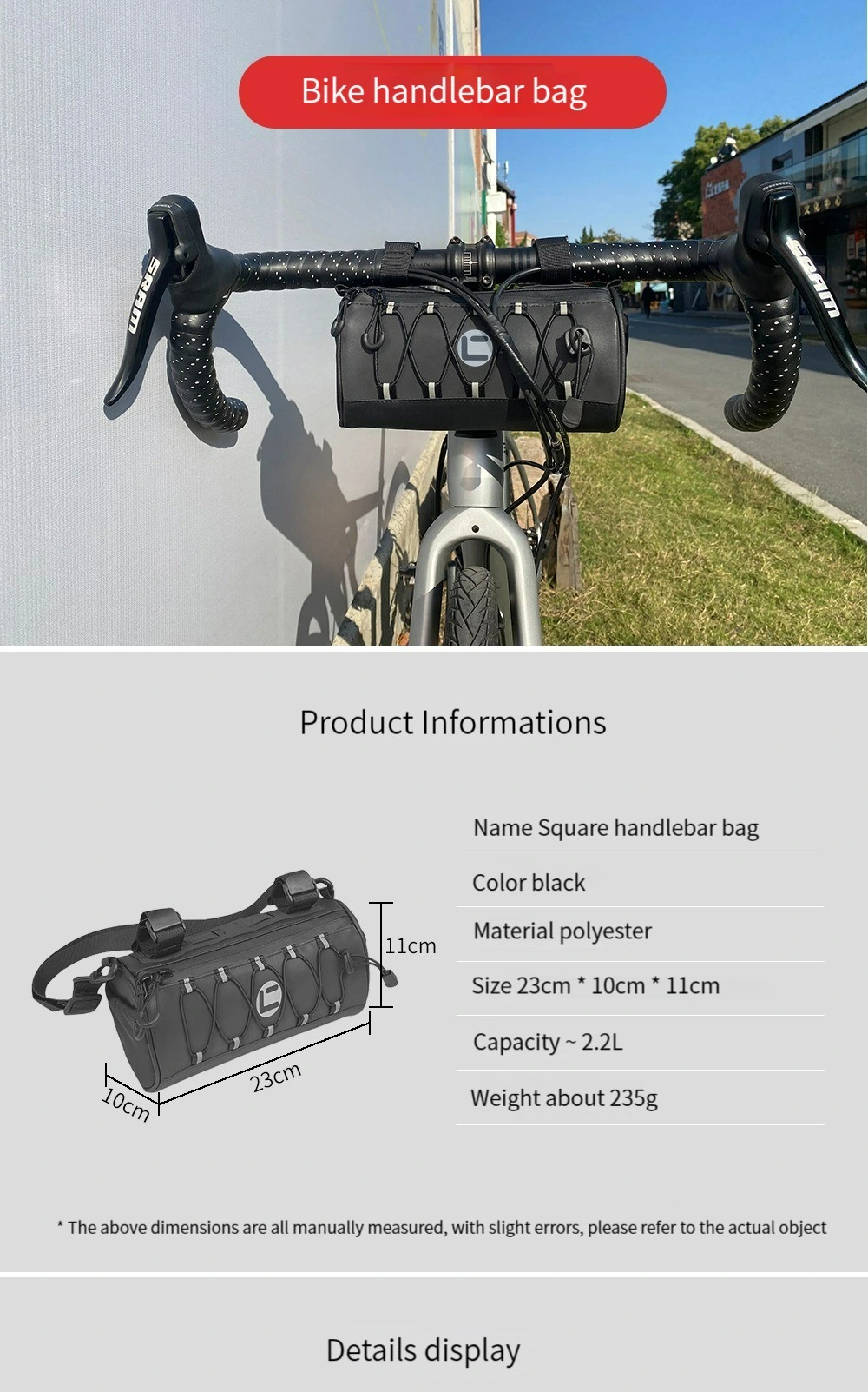 New Bicycle Bike Handlebar Bag Shoulder Crossbody Travel Bags