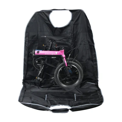 Bolsa de transporte de bicicleta plegable con almacenamiento impermeable personalizado para viajes en bicicleta