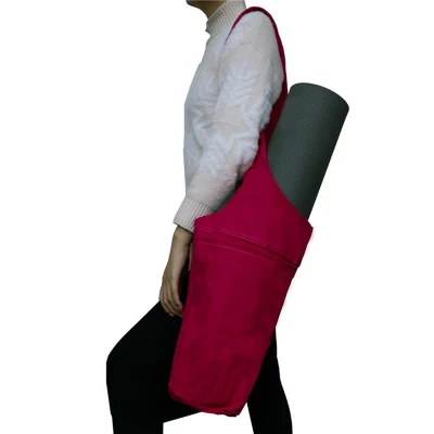 Yoga Mat Sling Bag Ligero Yoga Mat Bolsa de transporte con bolsillo grande Bolsillo con cremallera Yoga Mat Carrier para mujeres Hombres Bolsa de almacenamiento reutilizable Wbb13148