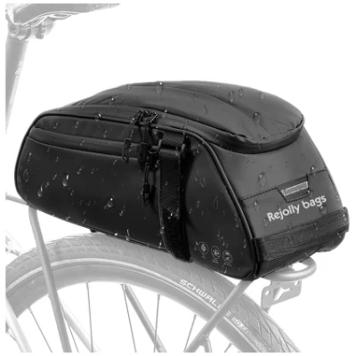 Alforjas para sillín de bicicleta, reflectantes, resistentes al agua, bolsa de almacenamiento para maletero, bolsa de transporte de carga para asiento trasero de ciclismo