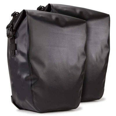 Bolsa para alforjas de bicicleta, bolsa impermeable para bicicleta, bolsa para bicicleta, bolsa seca para bicicleta, portaequipajes impermeable, baúles, portaequipajes para asiento trasero, negro, 25L